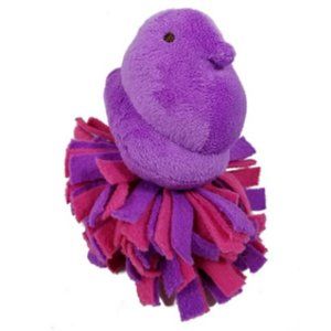 Purple Peep Peeps for Pets Fleece Bottom Plush Chick Squeaky Dog and Cat Pet Toy